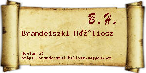 Brandeiszki Héliosz névjegykártya