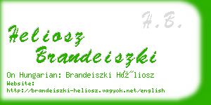 heliosz brandeiszki business card